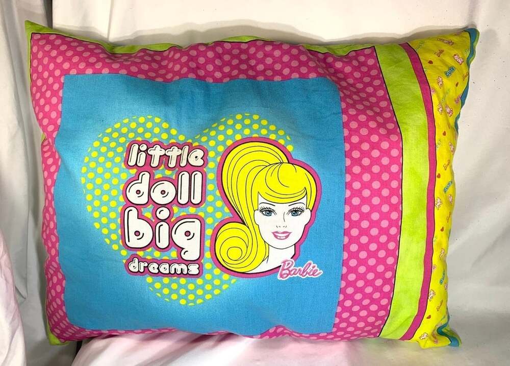 Vintage Barbie Pillow ( standard size) HTF rare ! Two sided